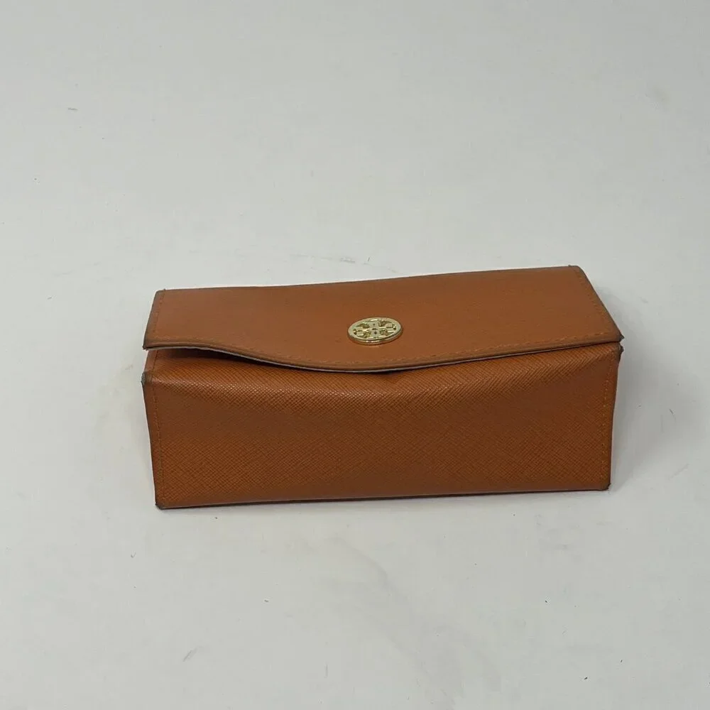 Tory Burch sunglasses glasses case orange soft logo